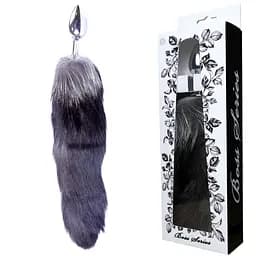 Анальна пробка Boss Fox TAIL Black XXL 9 см (чорний) - мініатюра 8