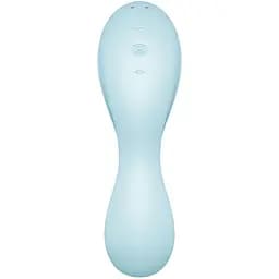 Вакуумный стимулятор клитора с вибрацией Satisfyer Curvy Trinity 5+ голубой