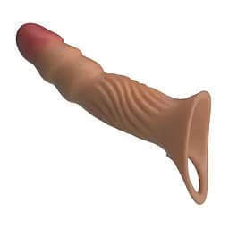 Насадка на пеніс Pretty Love Penis Sleeve Extender 24 см (тілесний) - мініатюра 17
