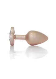 Анальна пробка - Jewellery Pearl Gold Heart Plug Clear S - мініатюра 2