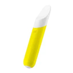 Мінівібратор Satisfyer Ultra Power Bullet 7 (Жовтий): Гнучкий язичок для імітації оральних пестощів та точної стимуляції - мініатюра 1