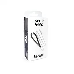Повідець на ланцюжку з натуральної шкіри Art of Sex - Leash - мініатюра 5