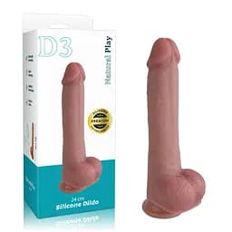 Фалоімітатор - Erospace Natural Play Silicone Dildo D3, 24 см - мініатюра 11
