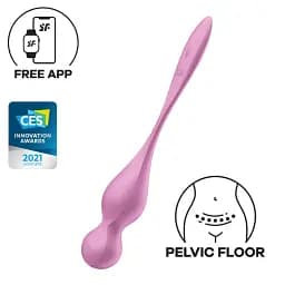 Вагінальні кульки Satisfyer Love Birds 1, 22.2 см, рожевий - мініатюра 2