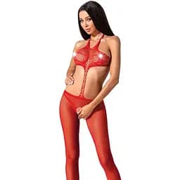 Открытый бодистокинг Passion BS080 red One size