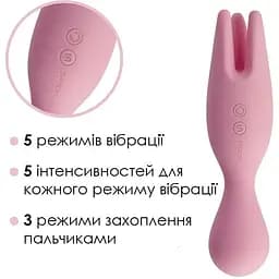 Подвійний вібратор для пар Svakom Nymph Pale Pink - мініатюра 4