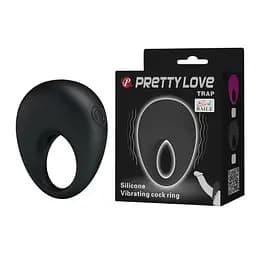 Віброкільце Pretty Love Trap 5.6 см чорний - мініатюра 10