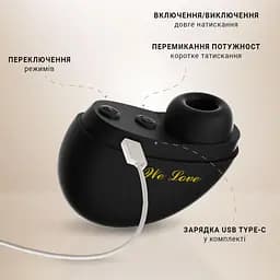 Стимулятор клітора вакуумно-хвильовий вуманайзер Portable Sucker 10 режимів USB-зарядка Білий - мініатюра 3