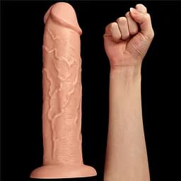 Реалістичний фалоімітатор LoveToy King-Sized 28 см тілесний - мініатюра 3
