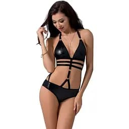 Боди монокини под латекс LAMIS Body black - Passion Exclusive L/XL