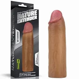 Насадка на пенис Revolutionary Silicone Nature Extender 1.5, коричневая LOVETOYS 66-LV4211 103666