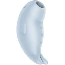 Вакуумный стимулятор клитора с вибрацией Satisfyer Seal You Soon голубой