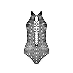 Бодістокінг із декольте Passion BS088 black імітація корсетного шнурівки One size - мініатюра 5