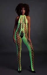 Бодістокінг Ouch! Bodystocking With Halterneck Green, XS/XL - мініатюра 5