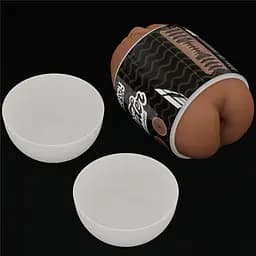 Мастурбатор Slider Double-Ended Masturbator Ass and Vagina Brown - мініатюра 8