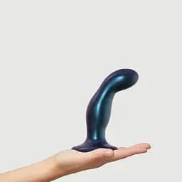 Фалоімітатор Strap-On-Me Dildo Plug Snaky M 15.3 см синій - мініатюра 2