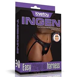 Трусики для страпона LoveToy Easy Strap on Harness As Pic черный