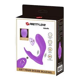Вібростимулятор PRETTY LOVE Idabelle Purple, 12 функцій вібрації, 12 налаштувань імпульсних хвиль, бездротовий PRETTY LOVE BI-300052W 98567 - мініатюра 7