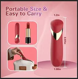 Міні-вібратор B - Series Cute Lipstick Bullet, 10.2 см (червоний) - мініатюра 3