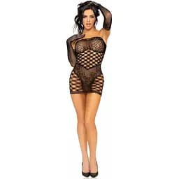 Міні-сукня Leg Avenue 2 PC Tube dress and gloves Black One size - мініатюра 8