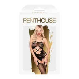 Бодістокінг з геометричним візерунком HOT NIGHTFALL чорний Penthouse s/l - мініатюра 3