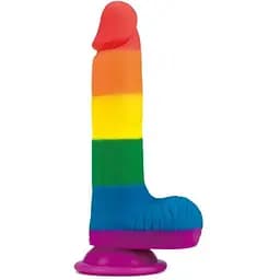 Фалоімітатор LoveToy Prider Dildo 7.5" 19.5 см райдужний