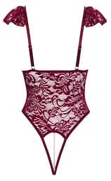 Боді Cottelli Lingerie Pearls XL (бордовий) - мініатюра 12