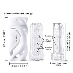 Мастурбатор Dorcel Deep Blow White, подвійне використання - мініатюра 5