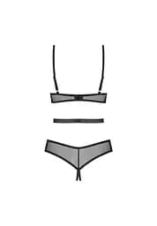 Боді Obsessive Euridia otwarte M/L (чорний) - мініатюра 3