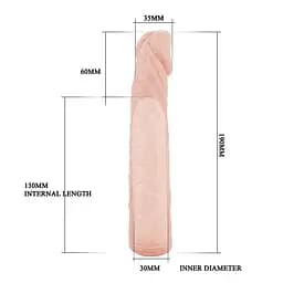 Насадка на пеніс SILICONE SLEEVE Baile BI-026206 99101 - мініатюра 6