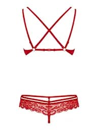 Комплект білизни Obsessive 860-SET-1 S/M червоний - мініатюра 6
