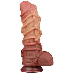 Фалоімітатор Dual-Layered Silicone Nature Cock 10.5'' 27 см коричневий