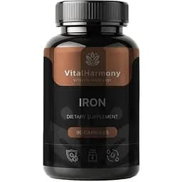 Сульфат железа VitalHarmony Iron 49 mg для поддержания энергии