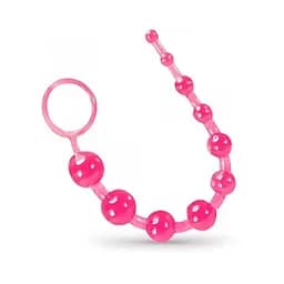 Силіконове анальне намисто фігурне 31 см 2,6 см рожеве