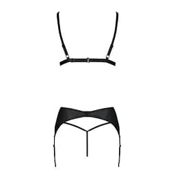 Комплект із еко-шкіри Passion Miley Set black: трусики L/XL - мініатюра 4