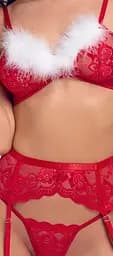 Комплект Cottelli Lingerie X-Mas Bra Set S/M (червоний) - мініатюра 11