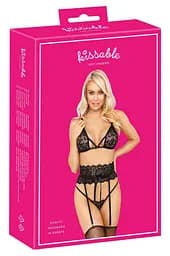 Комплект Kissable Suspender Set S/M чорний - мініатюра 5
