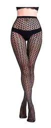 Колготки з ялинковим візерунком One size Чорний K000678