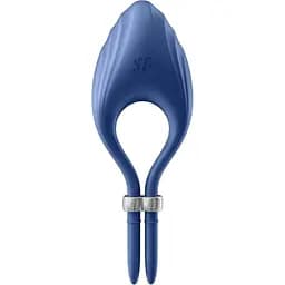 Эрекционное кольцо Satisfyer Duelist Ring Vibrato 14.2 см синий