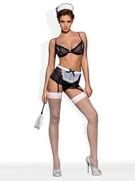 Костюм покоївки Obsessive Maidme L/XL чорний - мініатюра 2