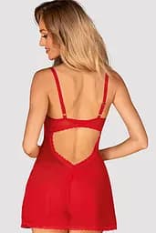 Комплект Obsessive Chilisa babydoll (Червоний, M/L) Obsessive 100381 96947 - мініатюра 2