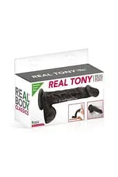 Фалоімітатор Real Body - Real Tony Black, TPE, діаметр 3,5 см - мініатюра 3