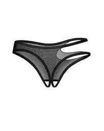 Стрінги Obsessive Saturis otwarte 2XL/3XL (чорний) - мініатюра 6