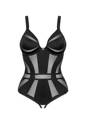 Боді Obsessive Chic Amoria otwarte XS/S чорний - мініатюра 5