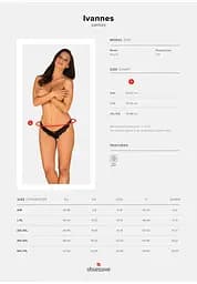 Жіночі трусики Obsessive Ivannes S/M чорний - мініатюра 10