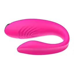 Вибратор для пар 10 режимов вибрации точка G клитор силикон USB зарядка фуксия