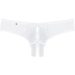 Мереживні трусики з доступом Obsessive Alabastra S/M, білий