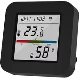 Умный Wi-Fi датчик температуры и влажности воздуха Tuya SmartLife Model №4 wifi термометр гигрометр + IR Remote Black