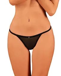 Трусики-стрінги Obsessive Celia Noir XL/XXL чорний - мініатюра 3