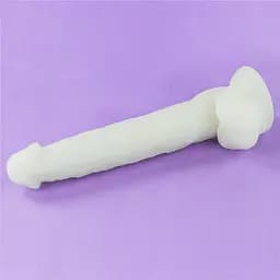 Неоновий фалоімітатор LoveToy Lumino Play 26.9 см блакитний - мініатюра 13